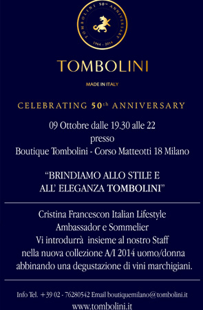 invito evento anniversario boutique tombolini